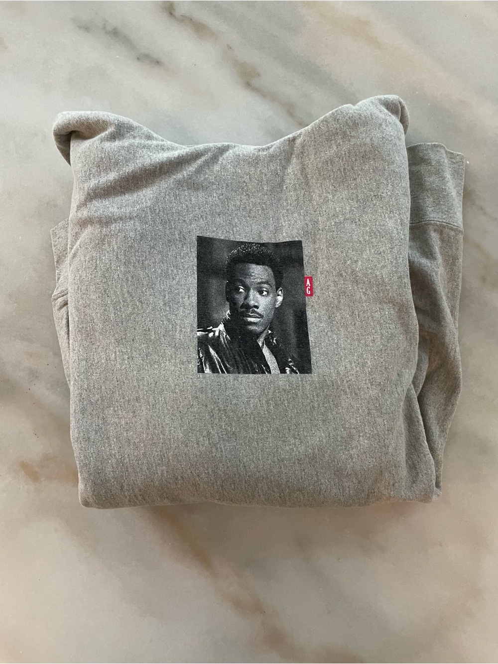 Acapulco Gold Men's Grey Graphic Crewneck Sweatshirt with Black Photo size XL